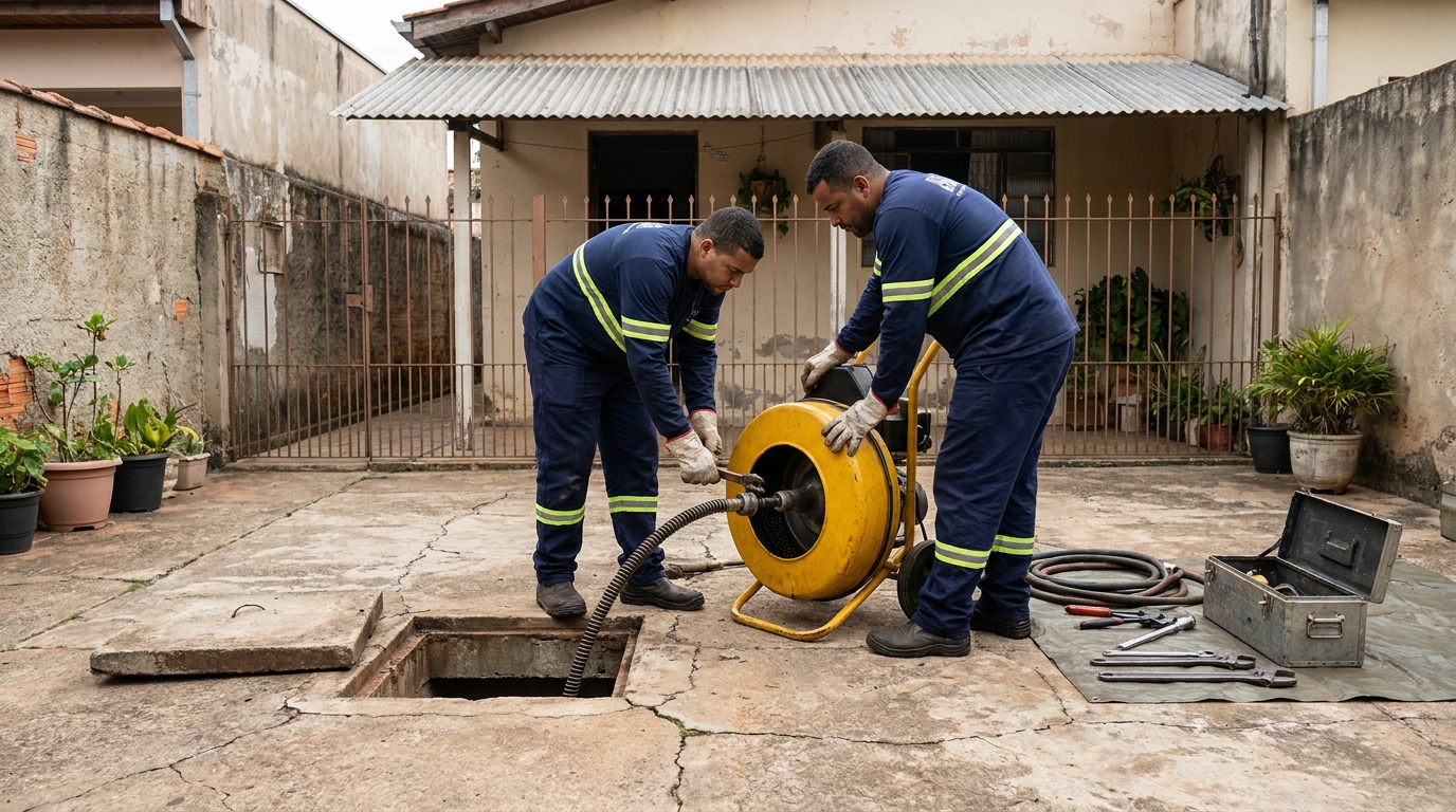 Desentupimento de esgoto em Catanduva‑SP
