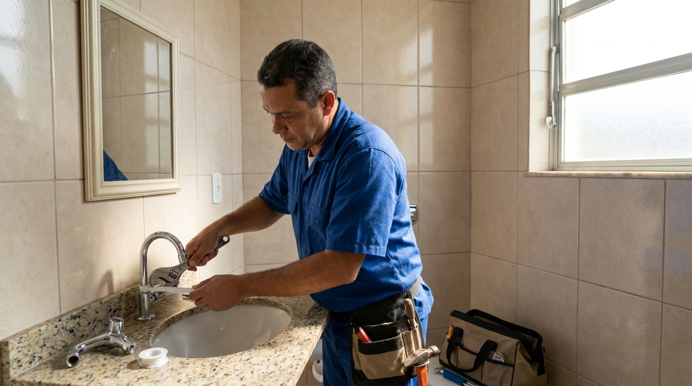 Instalação de torneira de banheiro em Catanduva‑SP