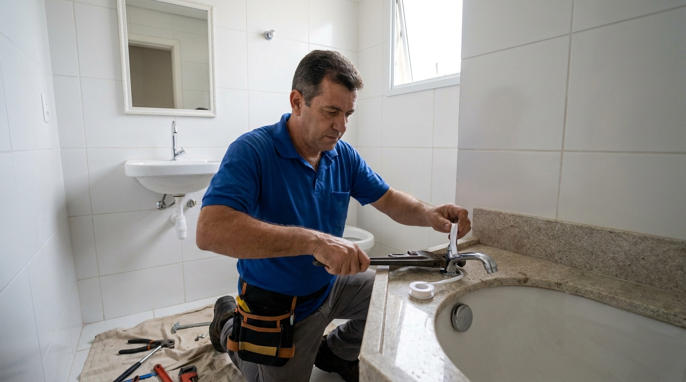 Instalação de torneira de cozinha em Catanduva‑SP