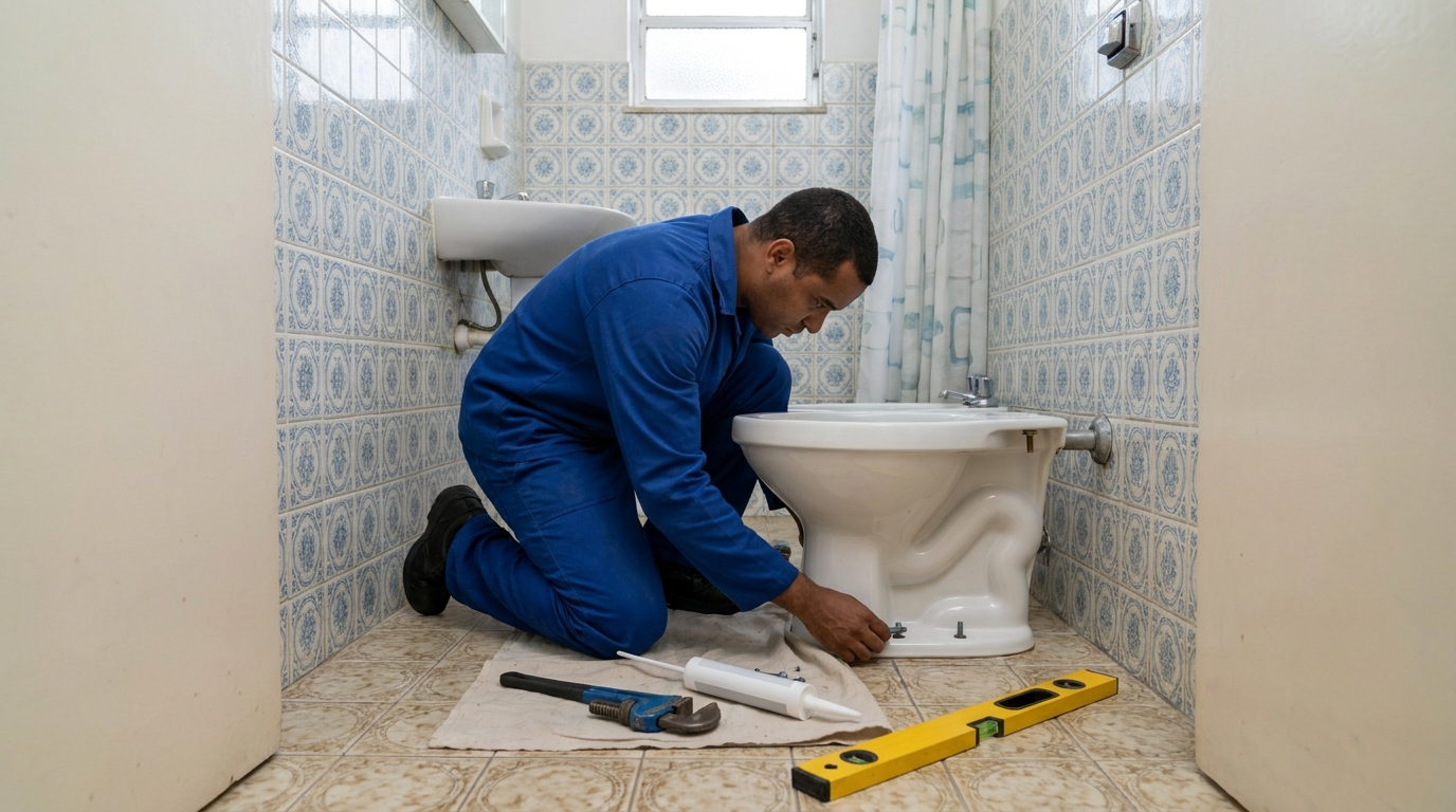 Instalação de vaso sanitário residencial em Catanduva‑SP
